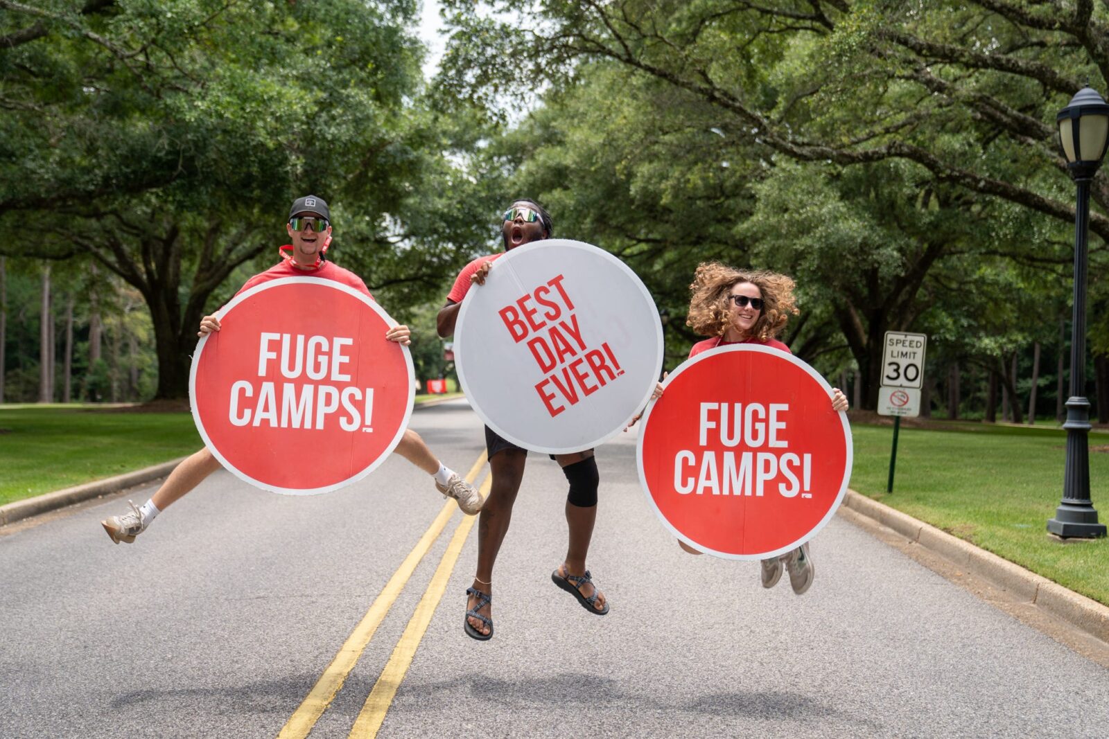 people jumping for photo