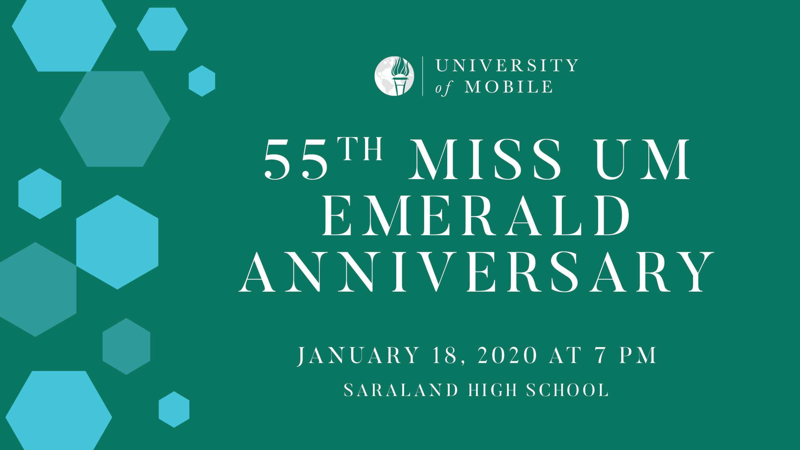 55th miss um emerald anniversary graphic