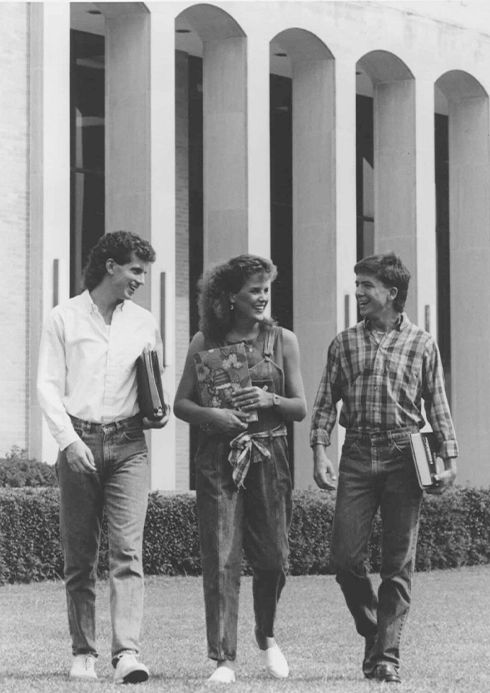 vintage photo of students in the 90s