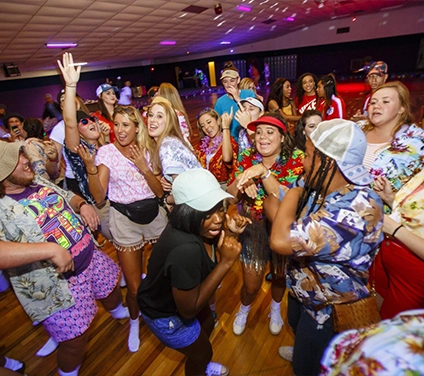 students dancing and having fun